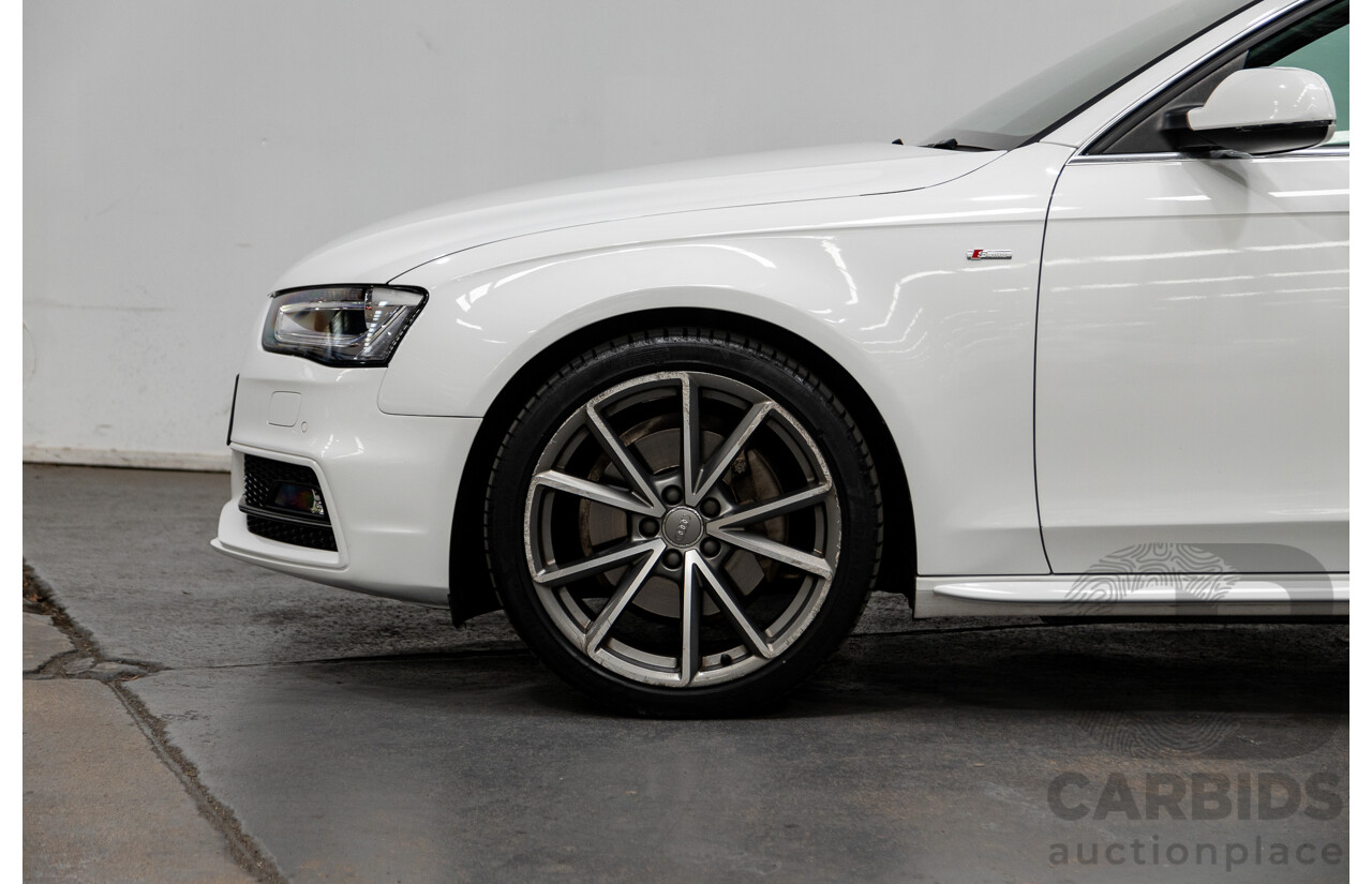 12/2015 Audi A4 2.0 TFSI S-Line Quattro (AWD) B8 (8K) 4d Sedan Ibis White 2.0L Turbo