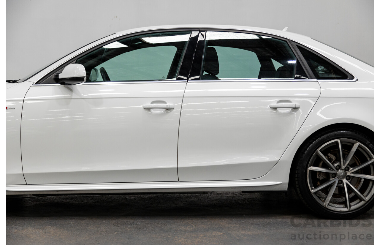 12/2015 Audi A4 2.0 TFSI S-Line Quattro (AWD) B8 (8K) 4d Sedan Ibis White 2.0L Turbo