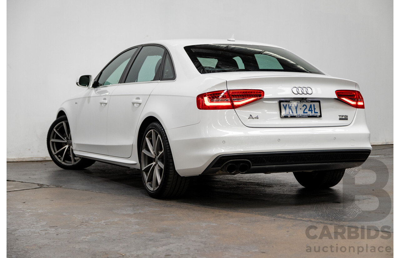 12/2015 Audi A4 2.0 TFSI S-Line Quattro (AWD) B8 (8K) 4d Sedan Ibis White 2.0L Turbo
