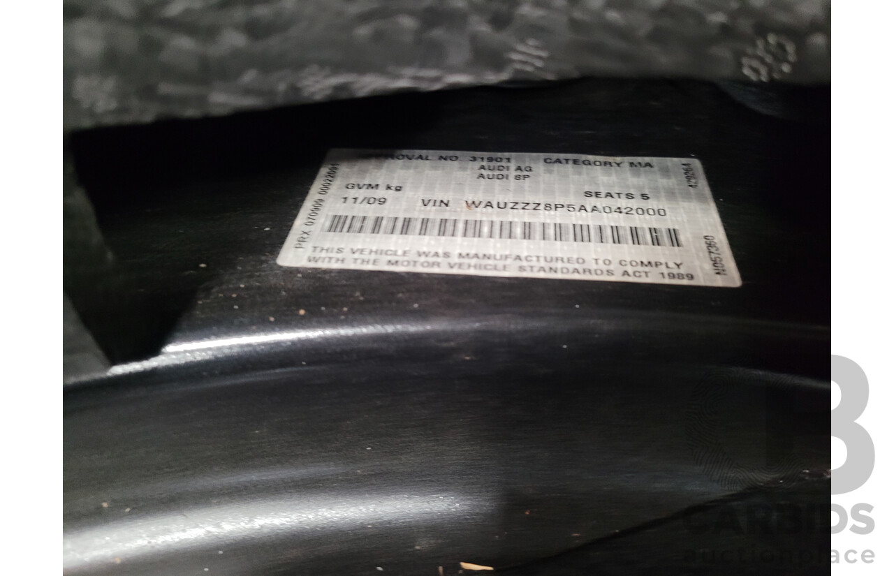 11/2009 Audi S3 Quattro (AWD) 8P 3d Hatchback Phantom Black Turbo 2.0L