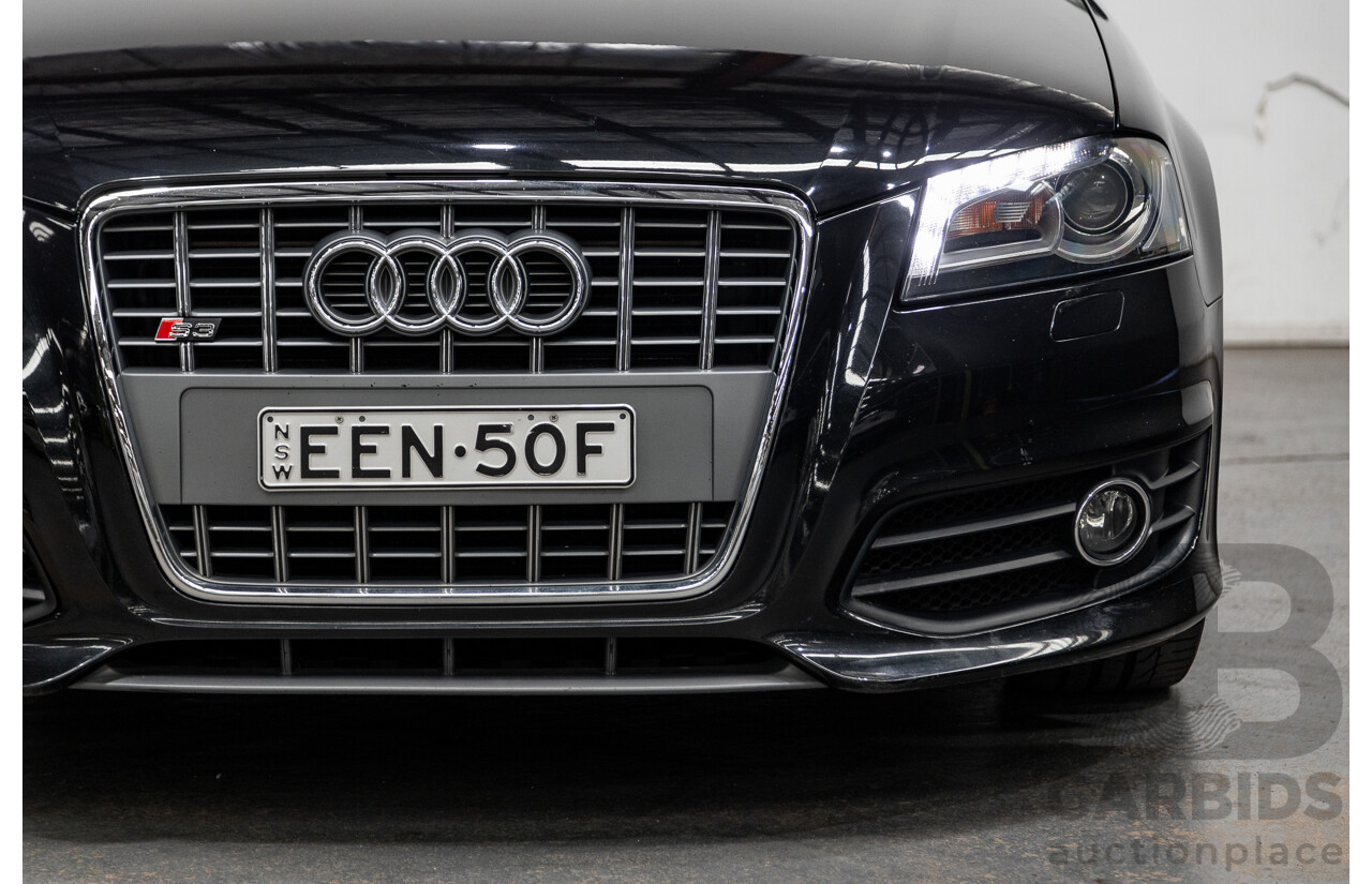 11/2009 Audi S3 Quattro (AWD) 8P 3d Hatchback Phantom Black Turbo 2.0L