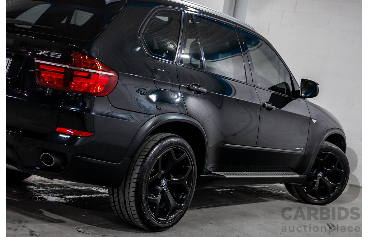 9/2011 BMW X5 Xdrive 40d Sport E70 MY10 4d Wagon Black Sapphire Metallic Twin Turbo Diesel 3.0L