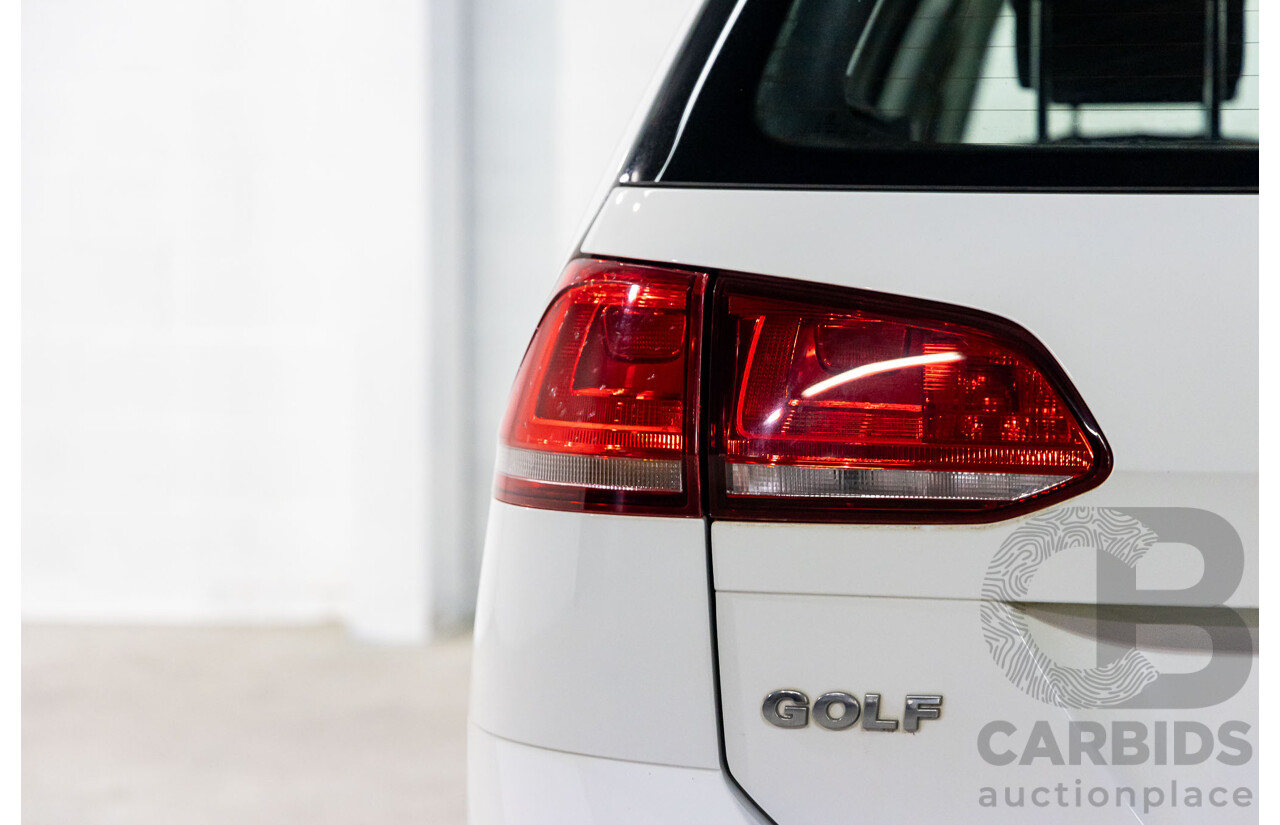 7/2014 Volkswagen Golf 90 TSI Comfortline AU MY14 4d Wagon Pure White Turbo 1.4L