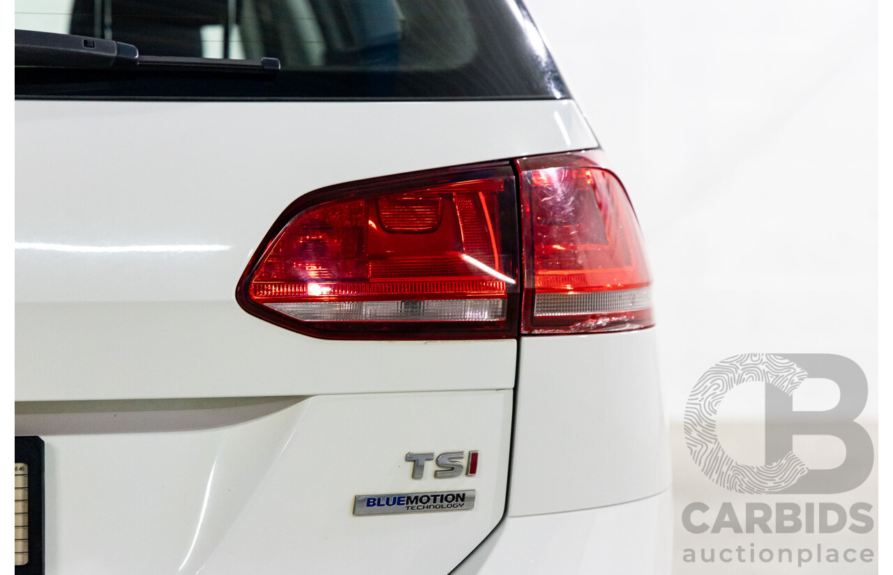 7/2014 Volkswagen Golf 90 TSI Comfortline AU MY14 4d Wagon Pure White Turbo 1.4L