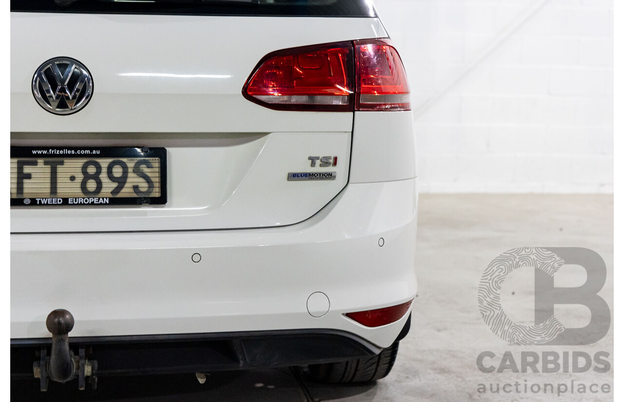 7/2014 Volkswagen Golf 90 TSI Comfortline AU MY14 4d Wagon Pure White Turbo 1.4L
