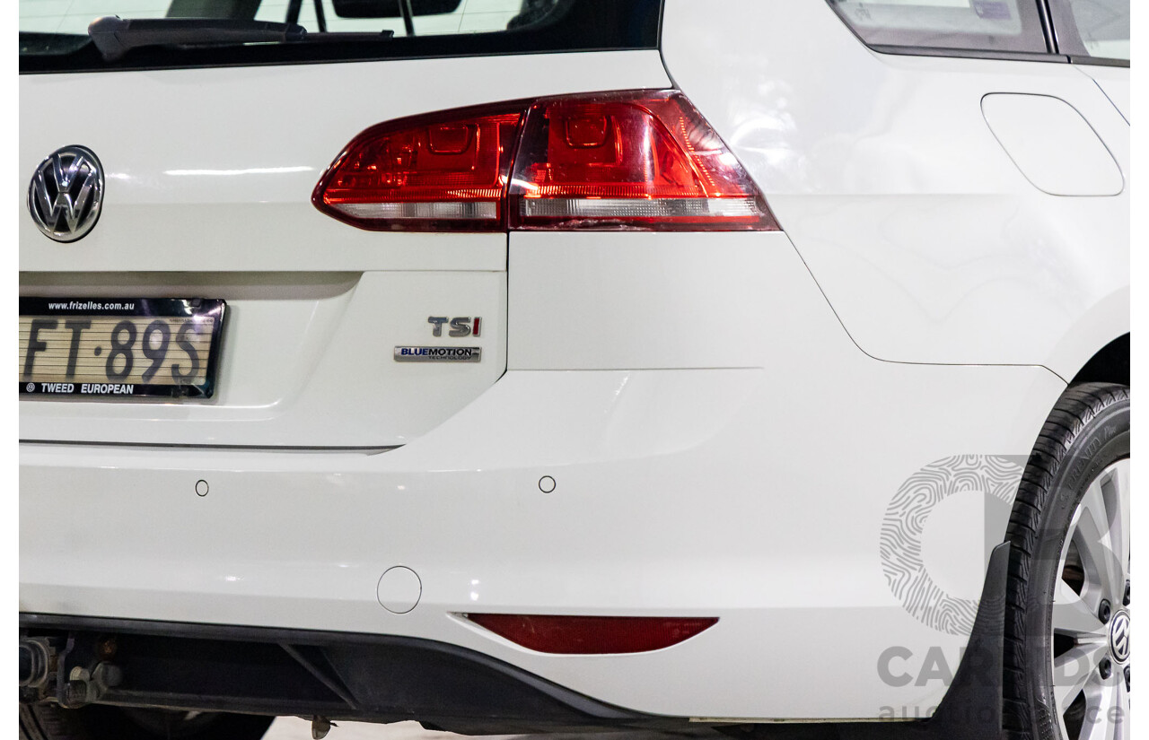 7/2014 Volkswagen Golf 90 TSI Comfortline AU MY14 4d Wagon Pure White Turbo 1.4L