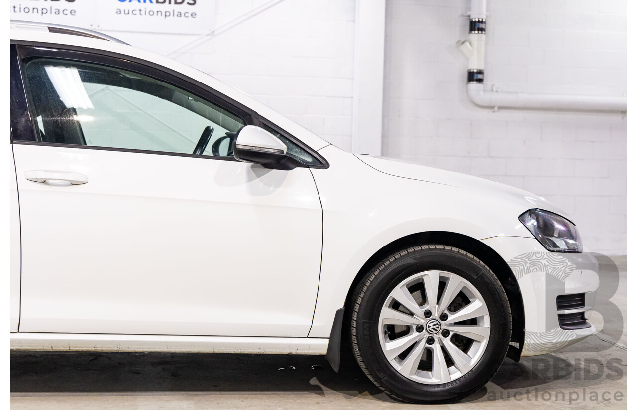 7/2014 Volkswagen Golf 90 TSI Comfortline AU MY14 4d Wagon Pure White Turbo 1.4L