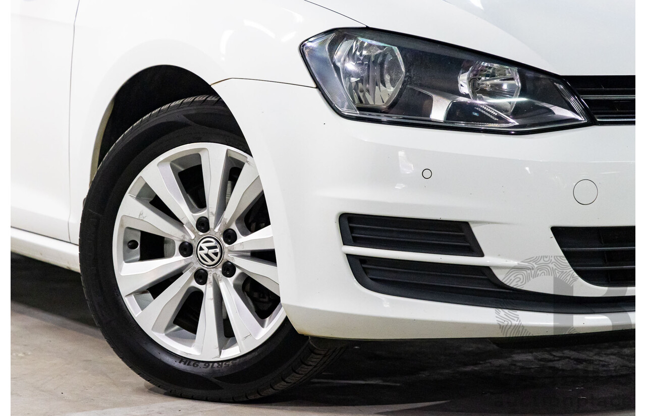 7/2014 Volkswagen Golf 90 TSI Comfortline AU MY14 4d Wagon Pure White Turbo 1.4L