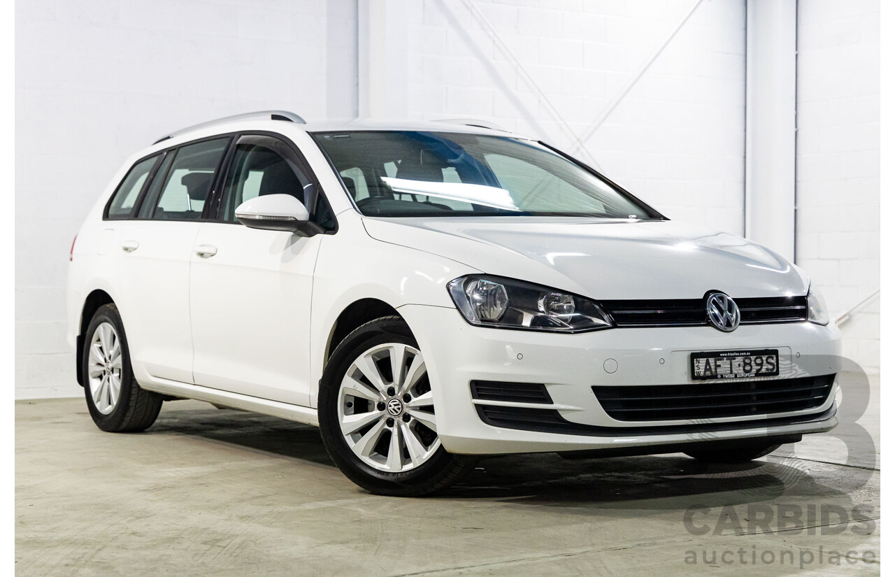 7/2014 Volkswagen Golf 90 TSI Comfortline AU MY14 4d Wagon Pure White Turbo 1.4L