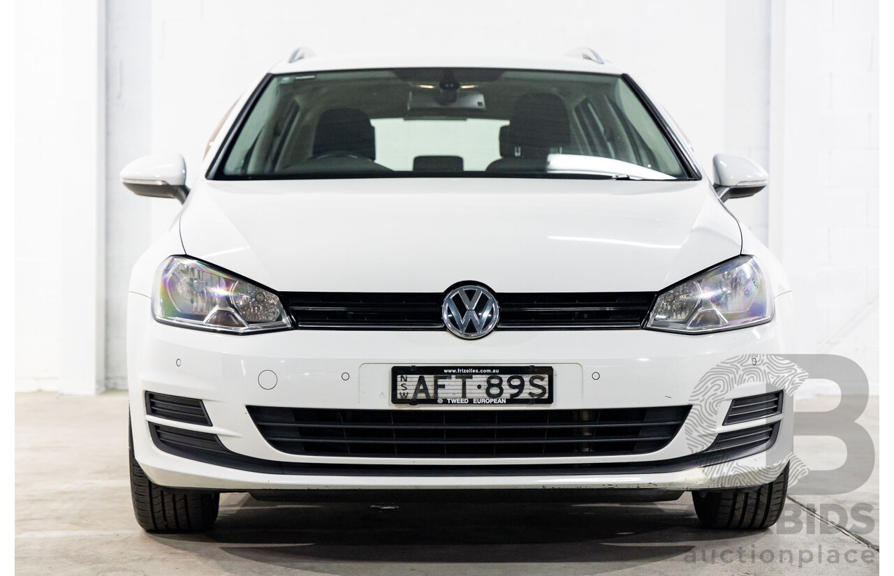 7/2014 Volkswagen Golf 90 TSI Comfortline AU MY14 4d Wagon Pure White Turbo 1.4L