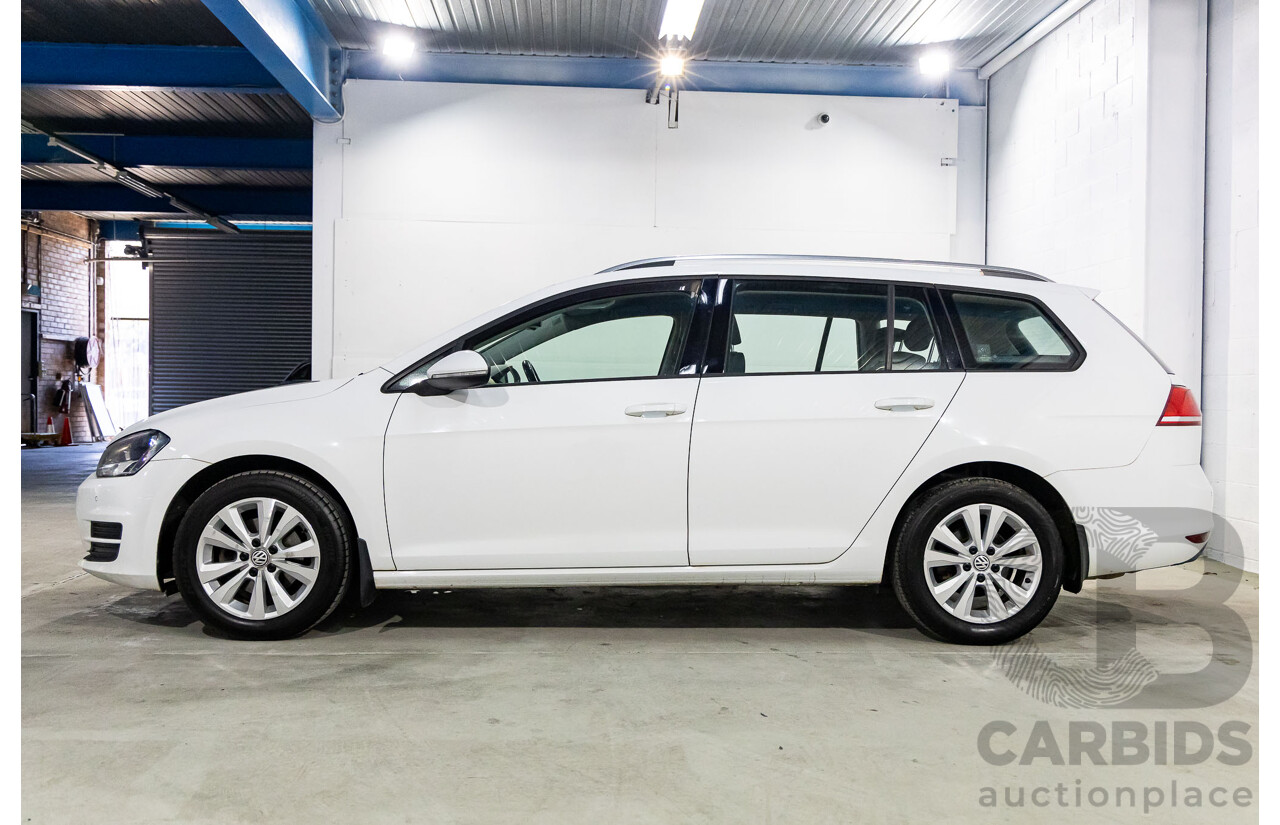 7/2014 Volkswagen Golf 90 TSI Comfortline AU MY14 4d Wagon Pure White Turbo 1.4L