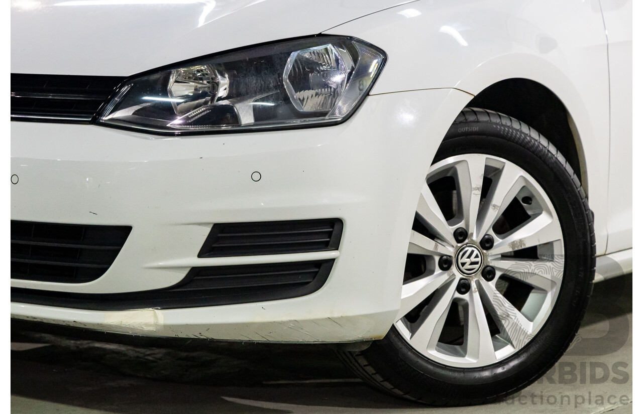 7/2014 Volkswagen Golf 90 TSI Comfortline AU MY14 4d Wagon Pure White Turbo 1.4L