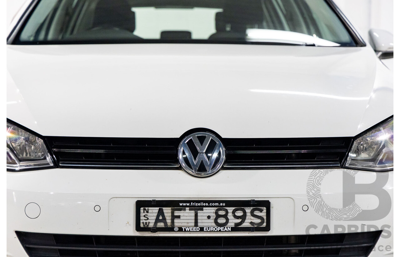 7/2014 Volkswagen Golf 90 TSI Comfortline AU MY14 4d Wagon Pure White Turbo 1.4L