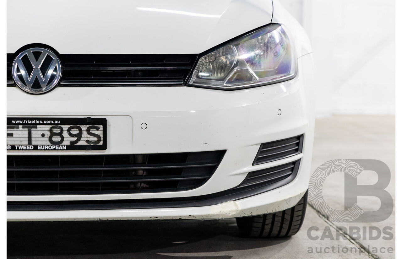 7/2014 Volkswagen Golf 90 TSI Comfortline AU MY14 4d Wagon Pure White Turbo 1.4L