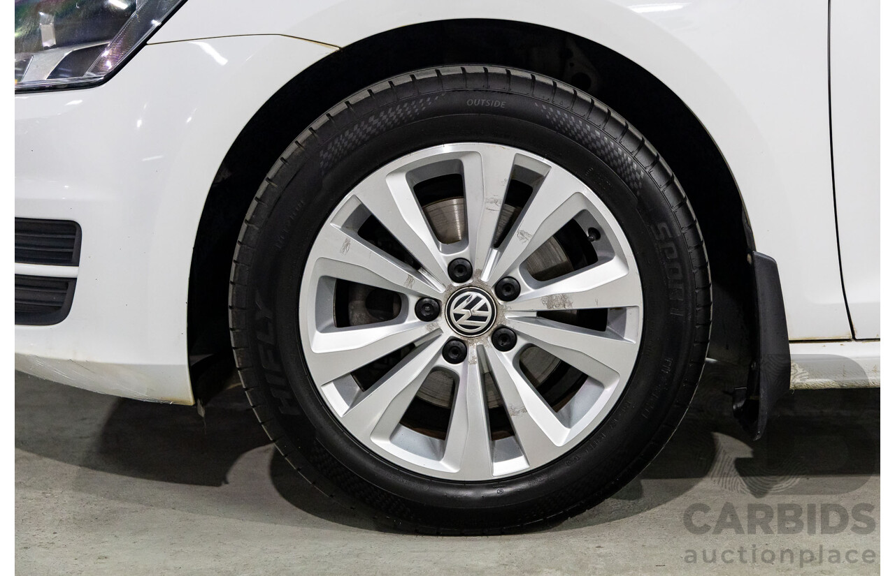 7/2014 Volkswagen Golf 90 TSI Comfortline AU MY14 4d Wagon Pure White Turbo 1.4L