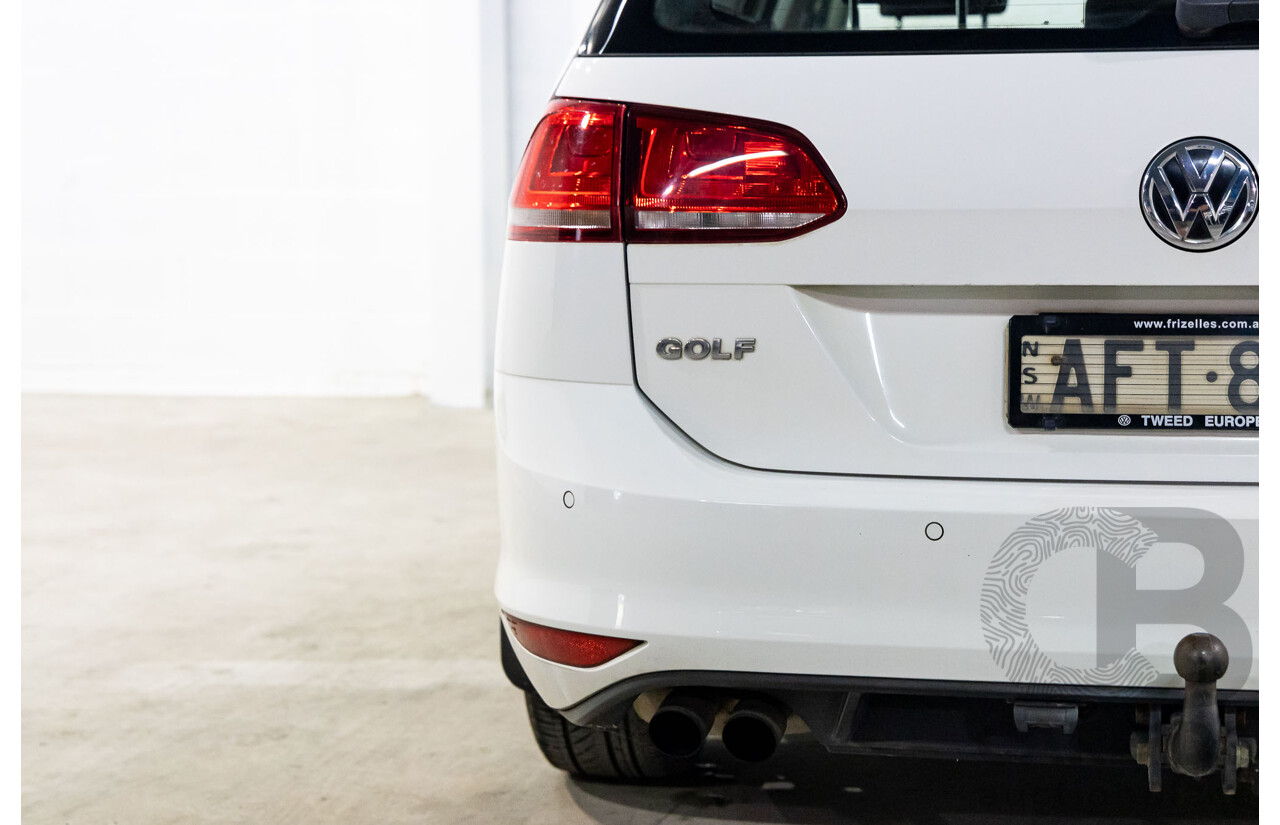 7/2014 Volkswagen Golf 90 TSI Comfortline AU MY14 4d Wagon Pure White Turbo 1.4L
