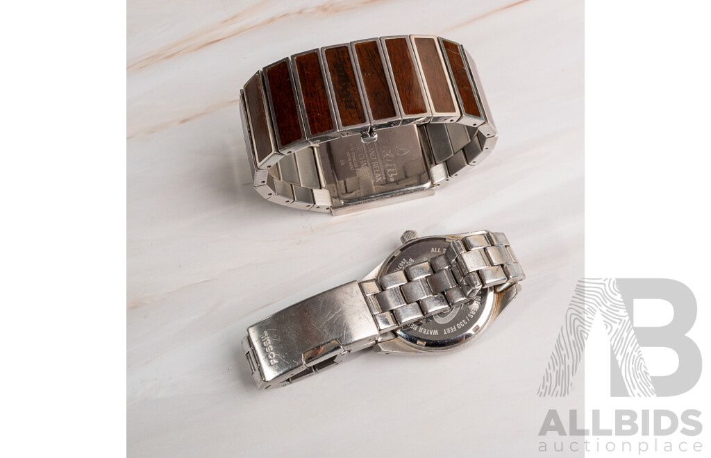 Nixon the Chalet Watch (as New) & Fossil Blue 80-9340 Watch - Both with Original Presentation Boxes