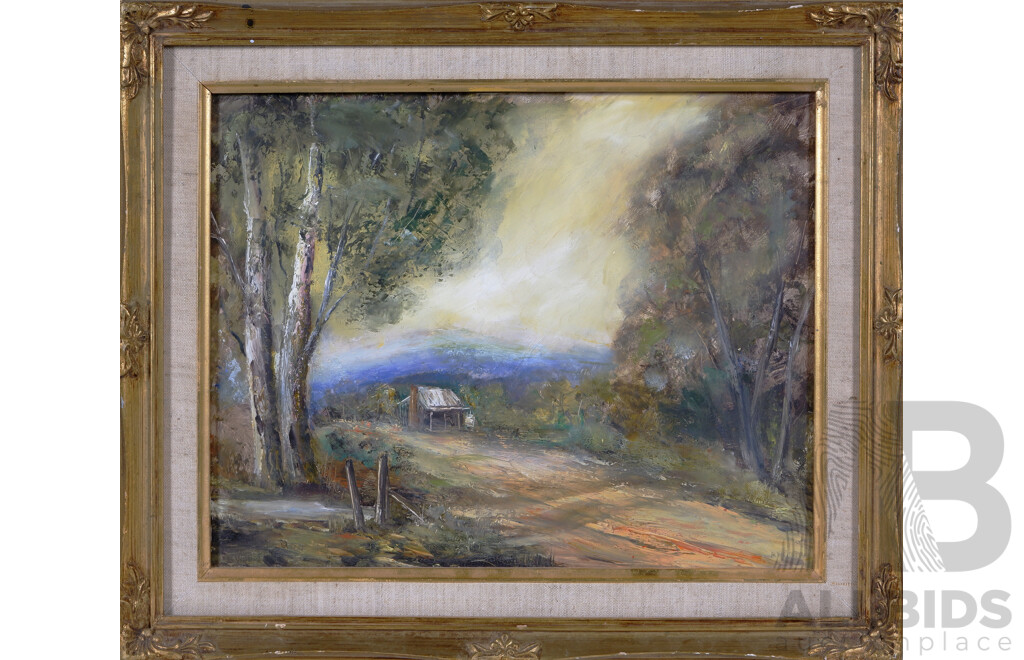 Rita M. Webster, (20th Century, Australian, Working c1970s), Gums in the Bush (1994), Oil on Board, 37 x 44 cm (frame)