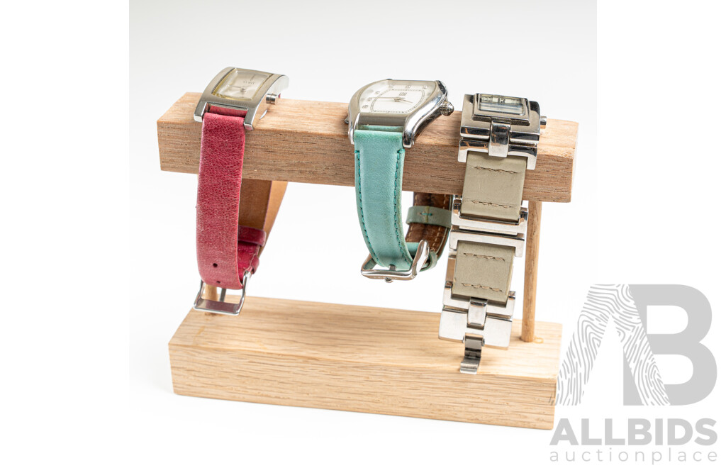 Collection of (7) Ladies Dress Watches Including Fossil & Guess