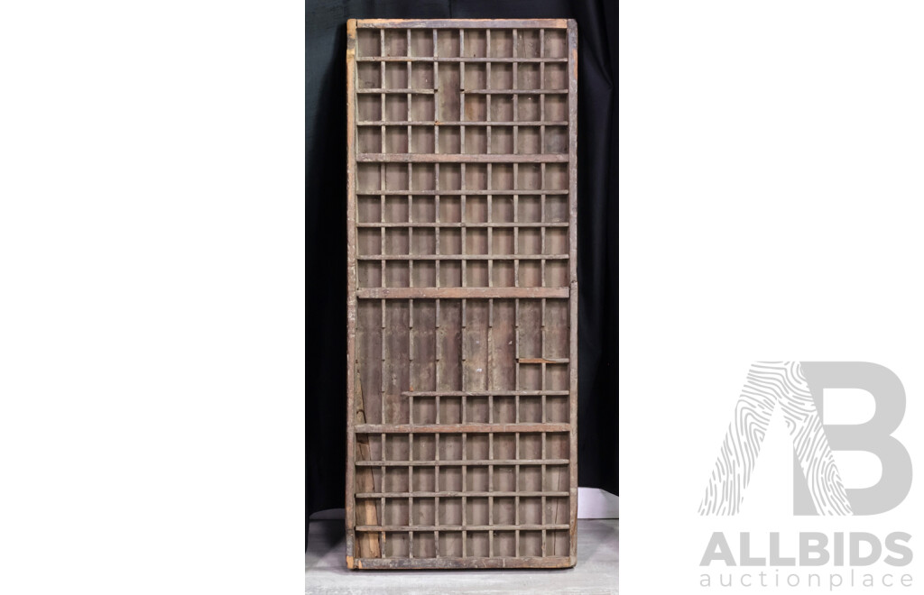 Antique Timber Printers Tray