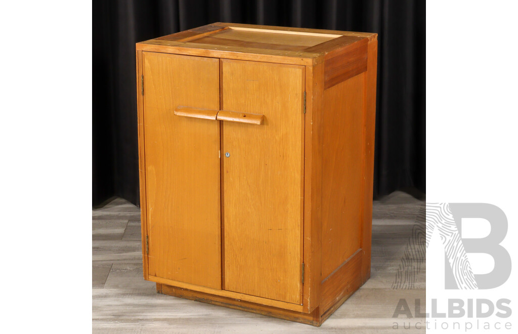 Part Two Door Maple Cabintet Attributed to Fred Ward