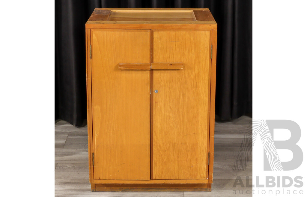 Part Two Door Maple Cabintet Attributed to Fred Ward