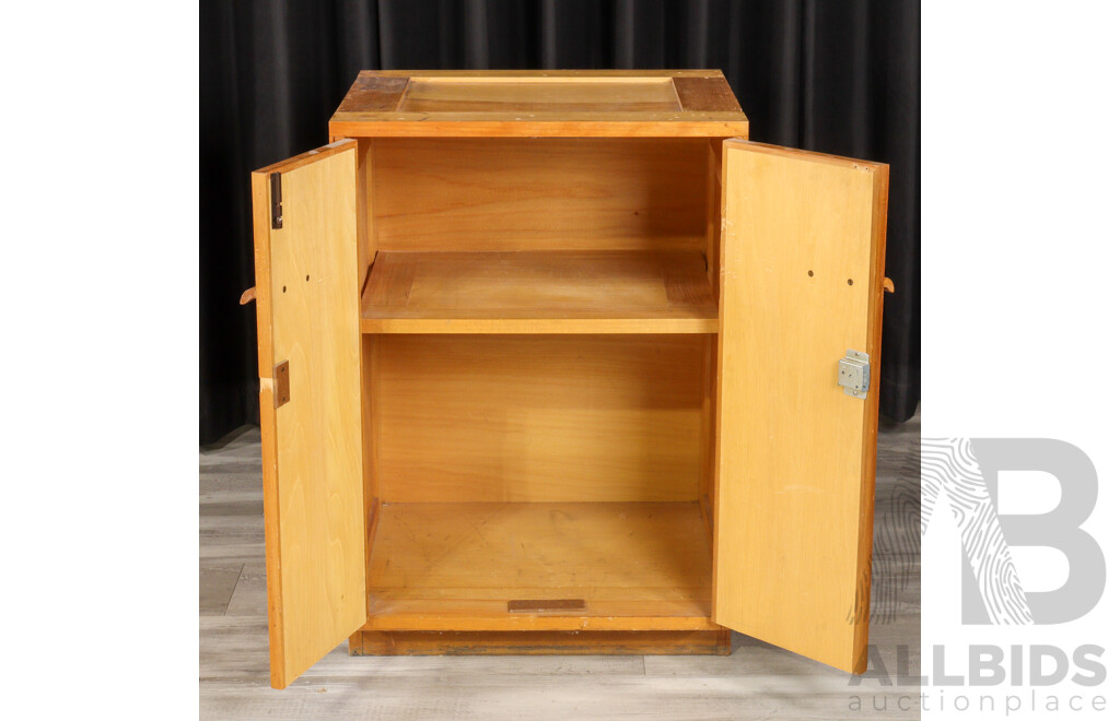 Part Two Door Maple Cabintet Attributed to Fred Ward