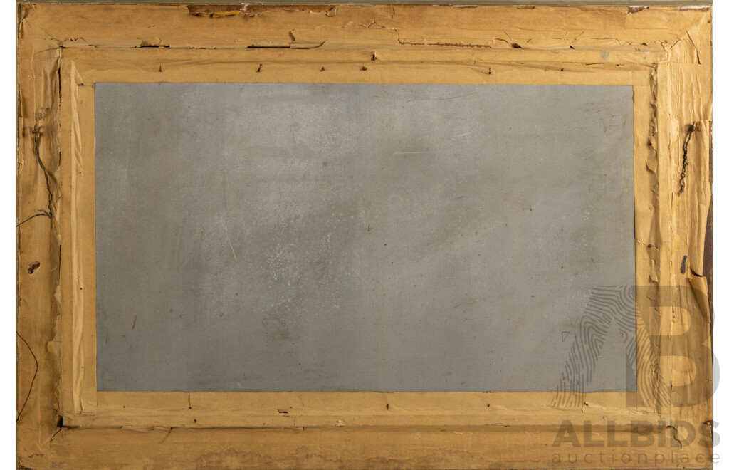 László Kézdi-Kovács (19/20th Centuries, Hungarian, 1864-1942), Forest Scene with Water, Antique Oil on Board, 53 x 78 cm (frame)