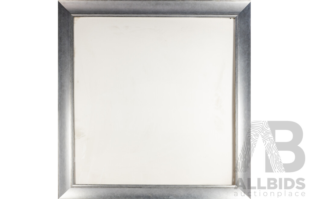 Impressive Brushed Silver Wooden Frame, 137H x 132W cm (frame)