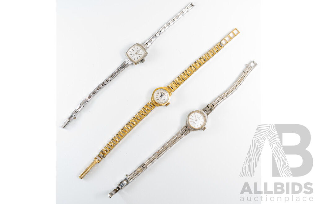 Coronet (2) Vintage Ladies Watches & A&C Vintage Ladies Watch, Manual Winding