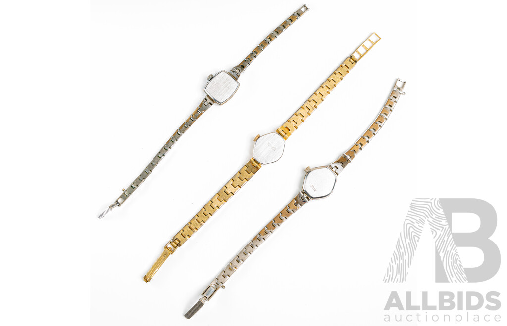 Coronet (2) Vintage Ladies Watches & A&C Vintage Ladies Watch, Manual Winding