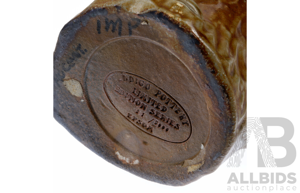 Vintage Australian Limited Edition 31 of 3000 Bendigo Pottery Epsom Ned Kelly Jug