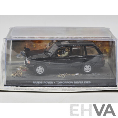 GE Fabbri Ltd 1997 Land Rover Range Rover V8 Black - James Bond 007 Tomorrow Never Dies 1:43 Scale Model Car - Sealed in Blister