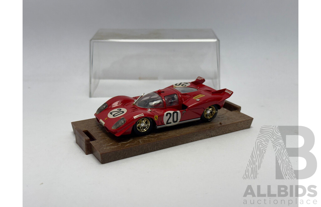 Brumm Models 1970 Ferrari 512S 1000km Circuit De Spa Ickx / Surtees #20 Red 1:43 Scale Model Car