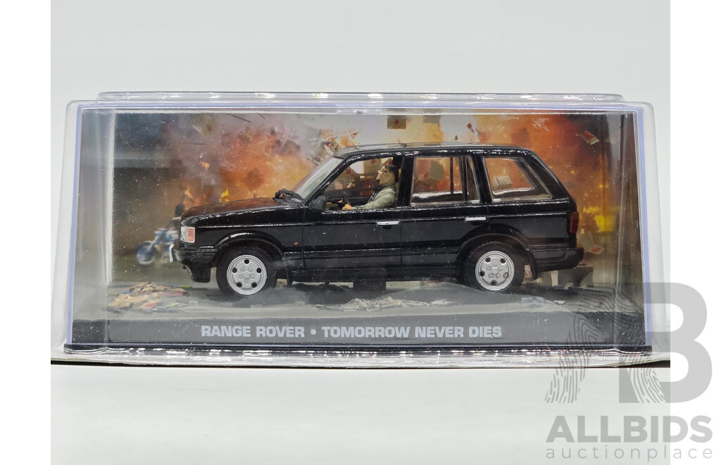 GE Fabbri Ltd 1997 Land Rover Range Rover V8 Black - James Bond 007 Tomorrow Never Dies 1:43 Scale Model Car - Sealed in Blister
