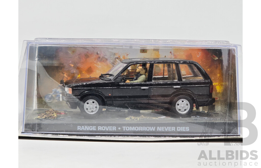 GE Fabbri Ltd 1997 Land Rover Range Rover V8 Black - James Bond 007 Tomorrow Never Dies 1:43 Scale Model Car - Sealed in Blister