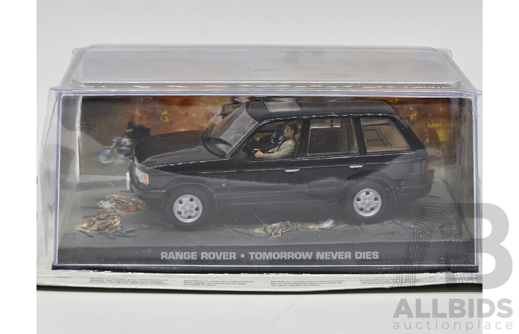 GE Fabbri Ltd 1997 Land Rover Range Rover V8 Black - James Bond 007 Tomorrow Never Dies 1:43 Scale Model Car - Sealed in Blister