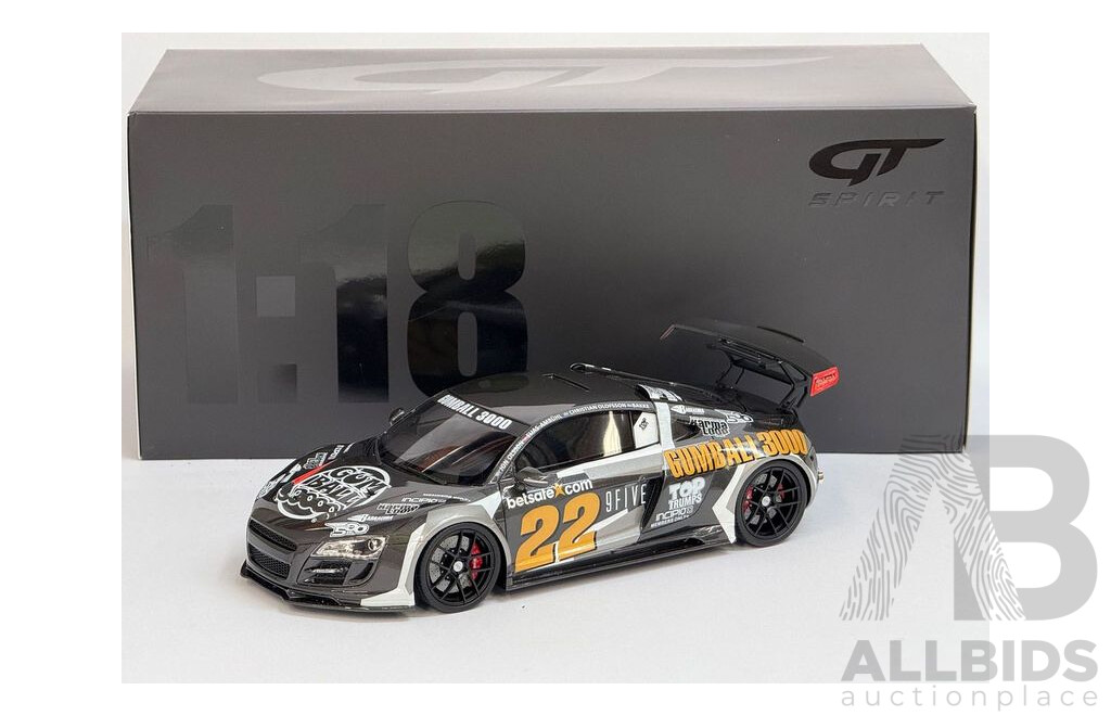 GT Spirit Audi R8 V10 FSI Jon Olsson Gumball Rally GT386 1:18 Scale Model Car - New