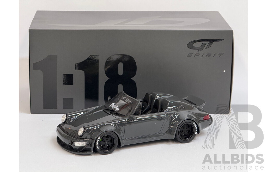 GT Spirit Porsche 911 RWB Rauh-Welt Yabai Grigio Telesto GT369 1:18 Scale Model Car - New