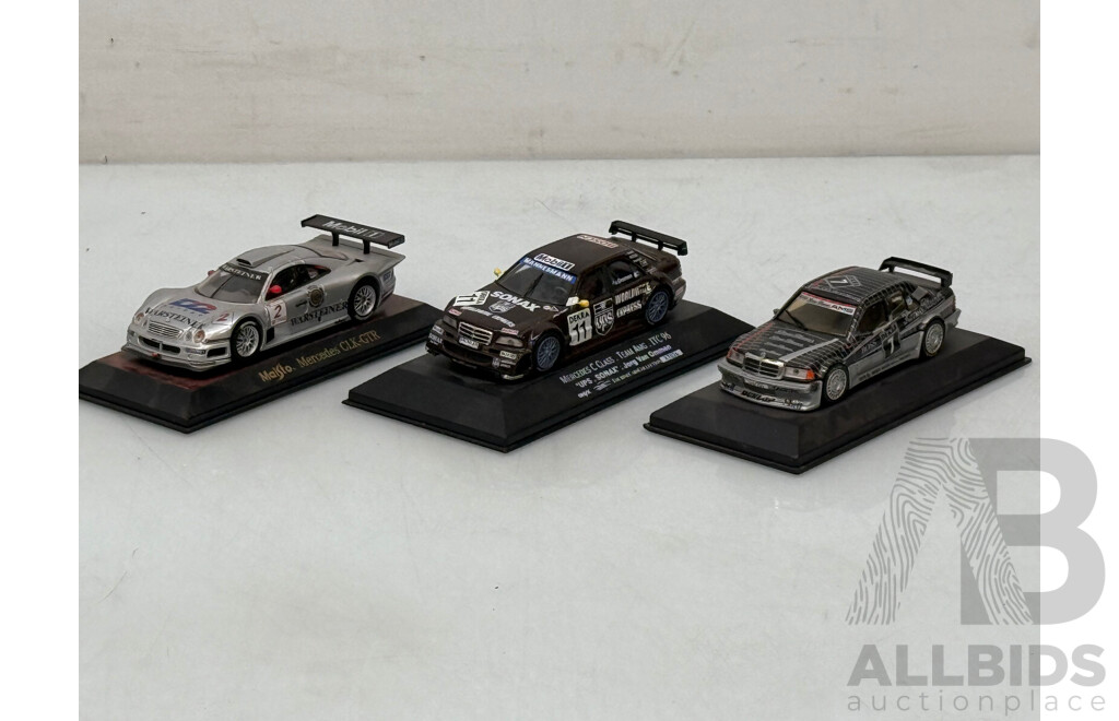 Three Diecast Mercedes Benz Touring Cars - 1/43 Scale