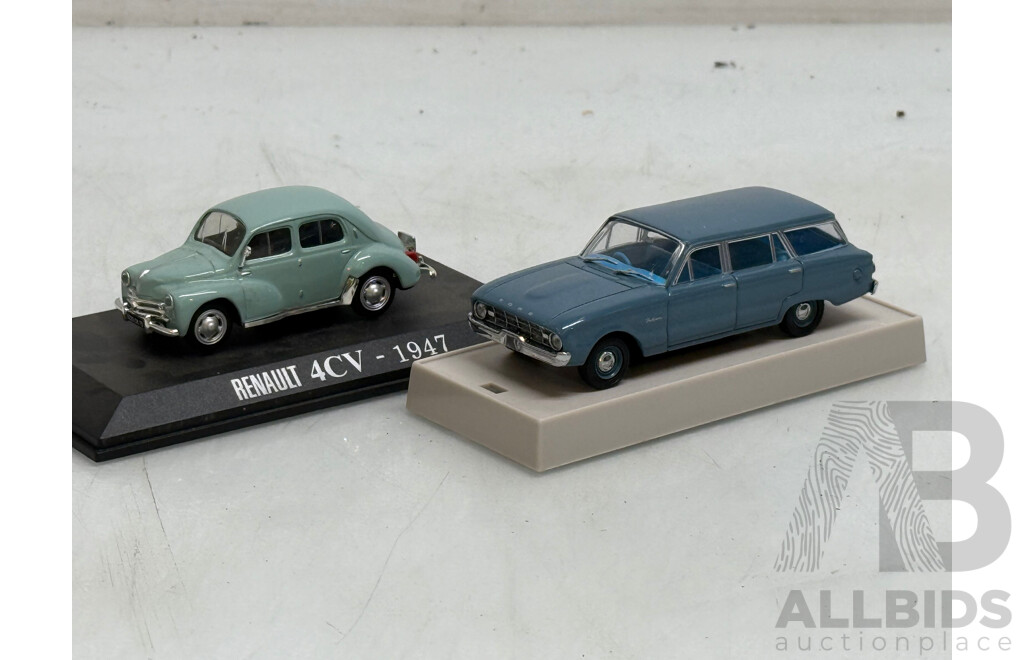 Diecast Model Cars Ford XK Falcon and Renault 4CV - 1/43 Scale