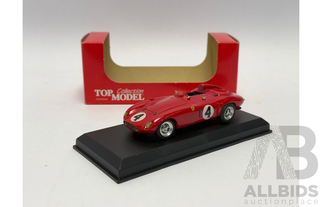 Top Models 1955 Ferrari 121 LM 24hr LeMans #4 Red 1:43 Scale Model Car