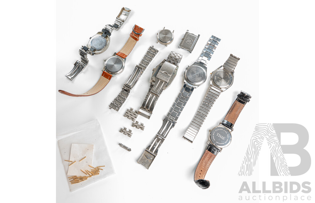 Collection of (7) Mens Dress Watches in Various Conditons