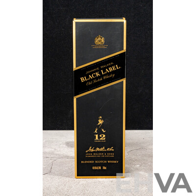 Boxed Johnnie Walker Black Label 12 Year Blended Scotch Whisky