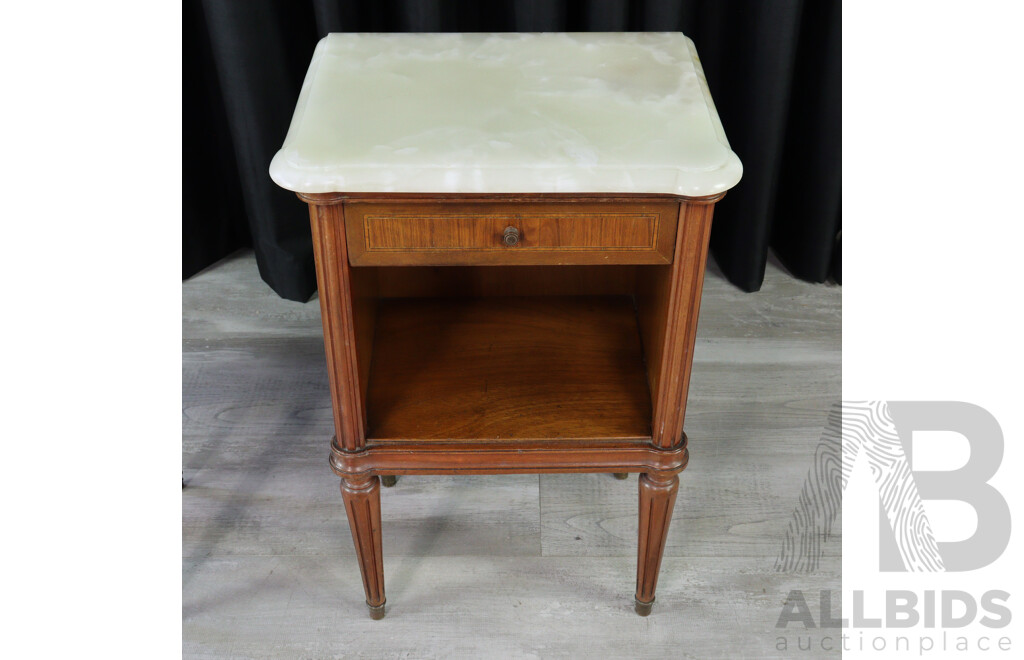 Pair of French Style Open Faced Bedside Cabinets