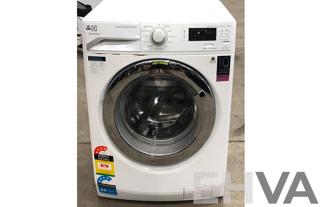 Electrolux 7.5kg Vapour Action System Front Load Washing Machine with Sensor Wash