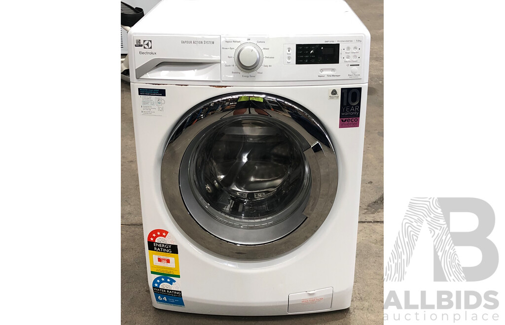 Electrolux 7.5kg Vapour Action System Front Load Washing Machine with Sensor Wash