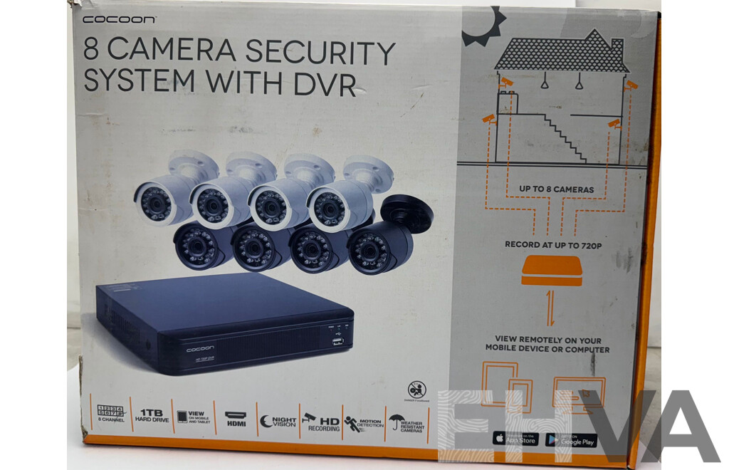 Cocoon 8 Camera Security System with DVR