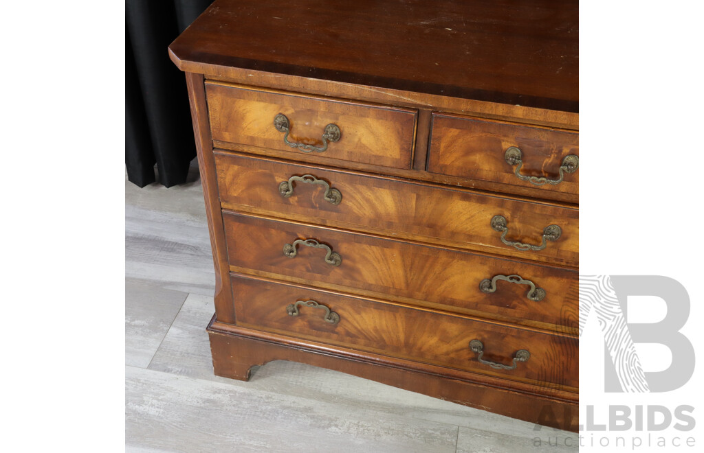 Reproduction Flame Mahogany Nine Drawer Sideboard