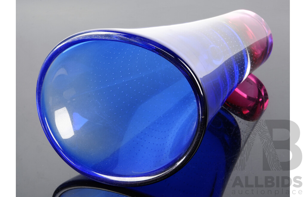 Cool Mid Century Kosta Boda Heavu Vase by Goran Warff